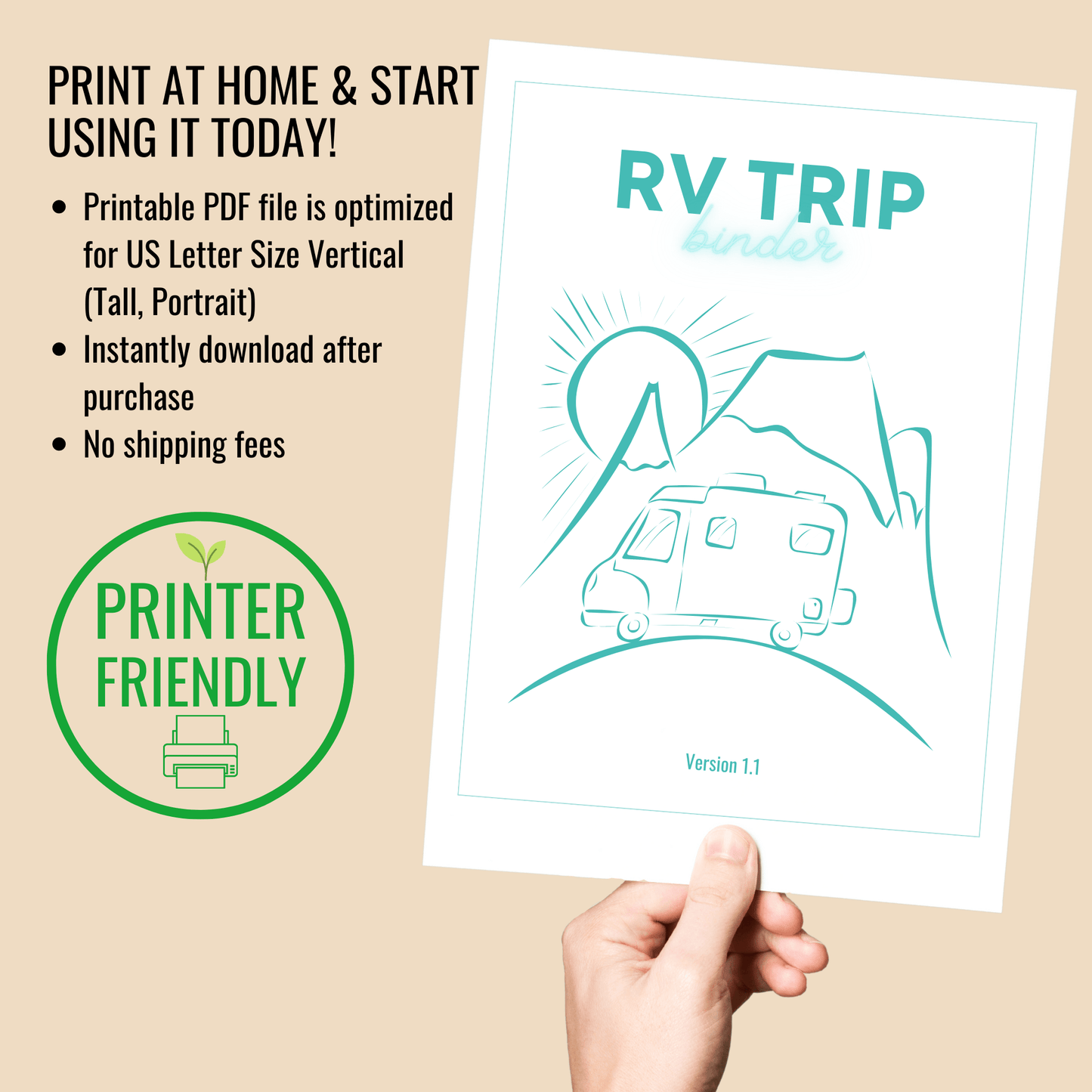 RV Trip Binder - Camper FAQs