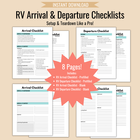 Transall Checklist RV & Camping Checklists – Camper FAQs