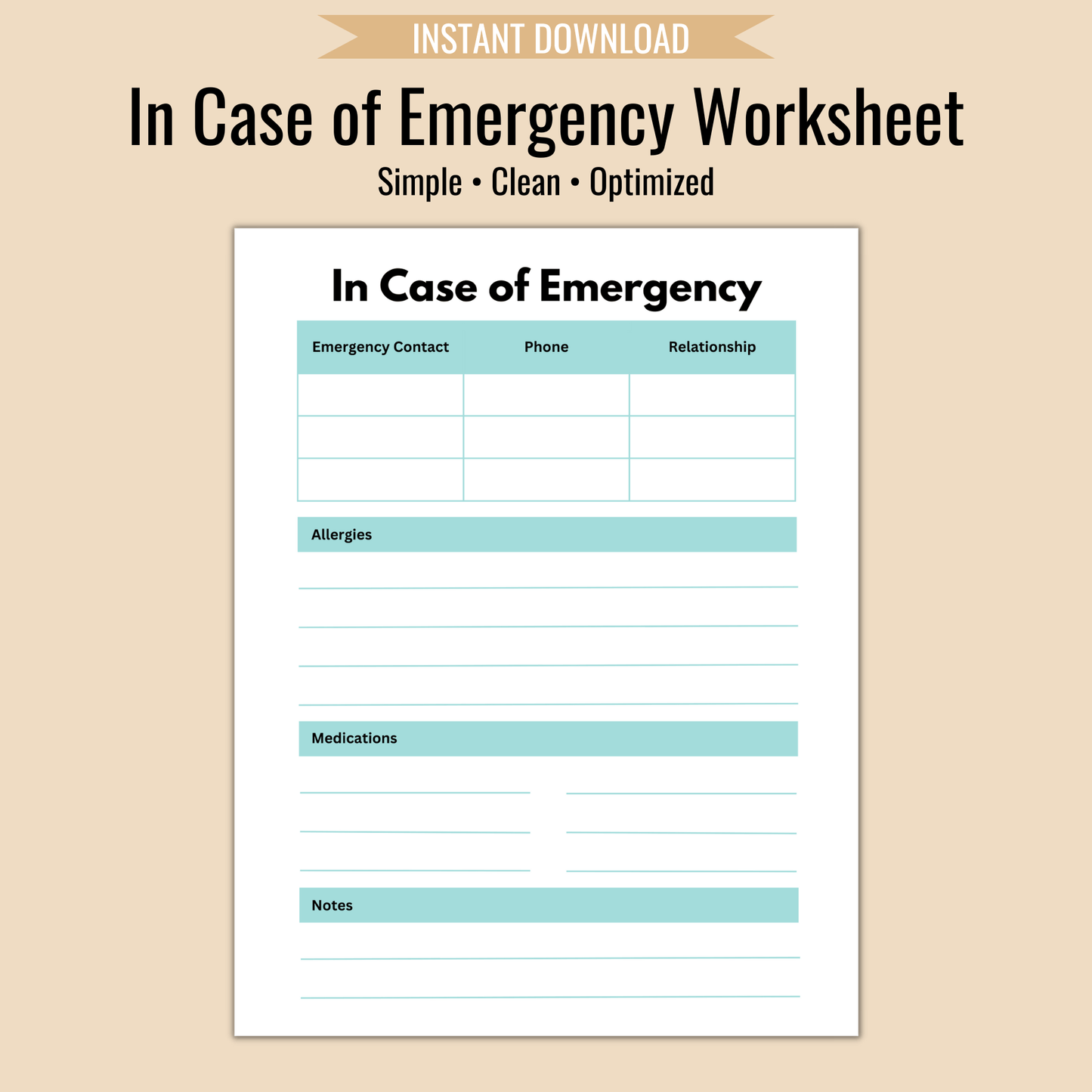 In Case of Emergency Worksheet (Download & Print) – Camper FAQs in-case-of-emergency-worksheet-download-print-camper-faqs