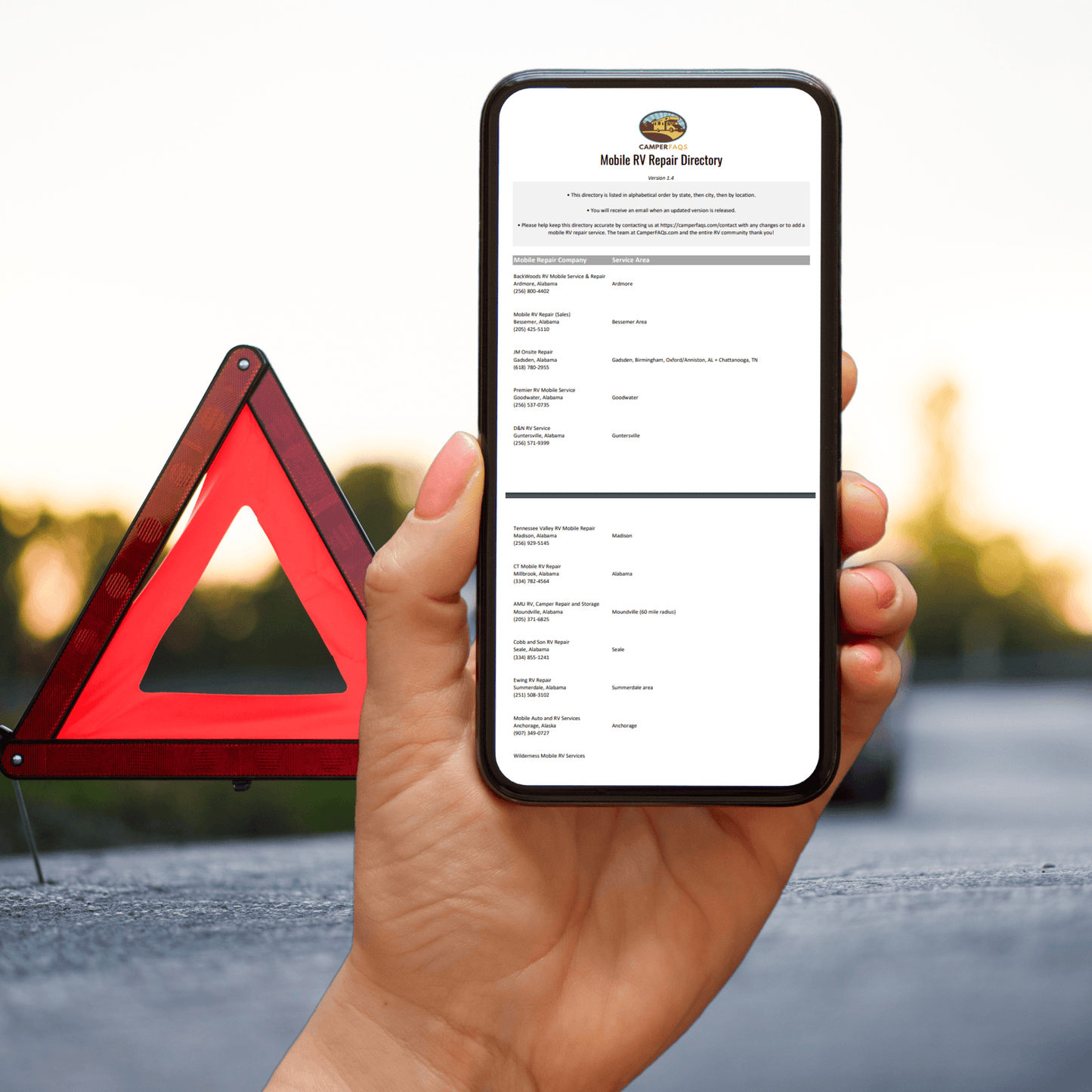 Mobile RV Repair Directory (Free Updates) - Camper FAQs
