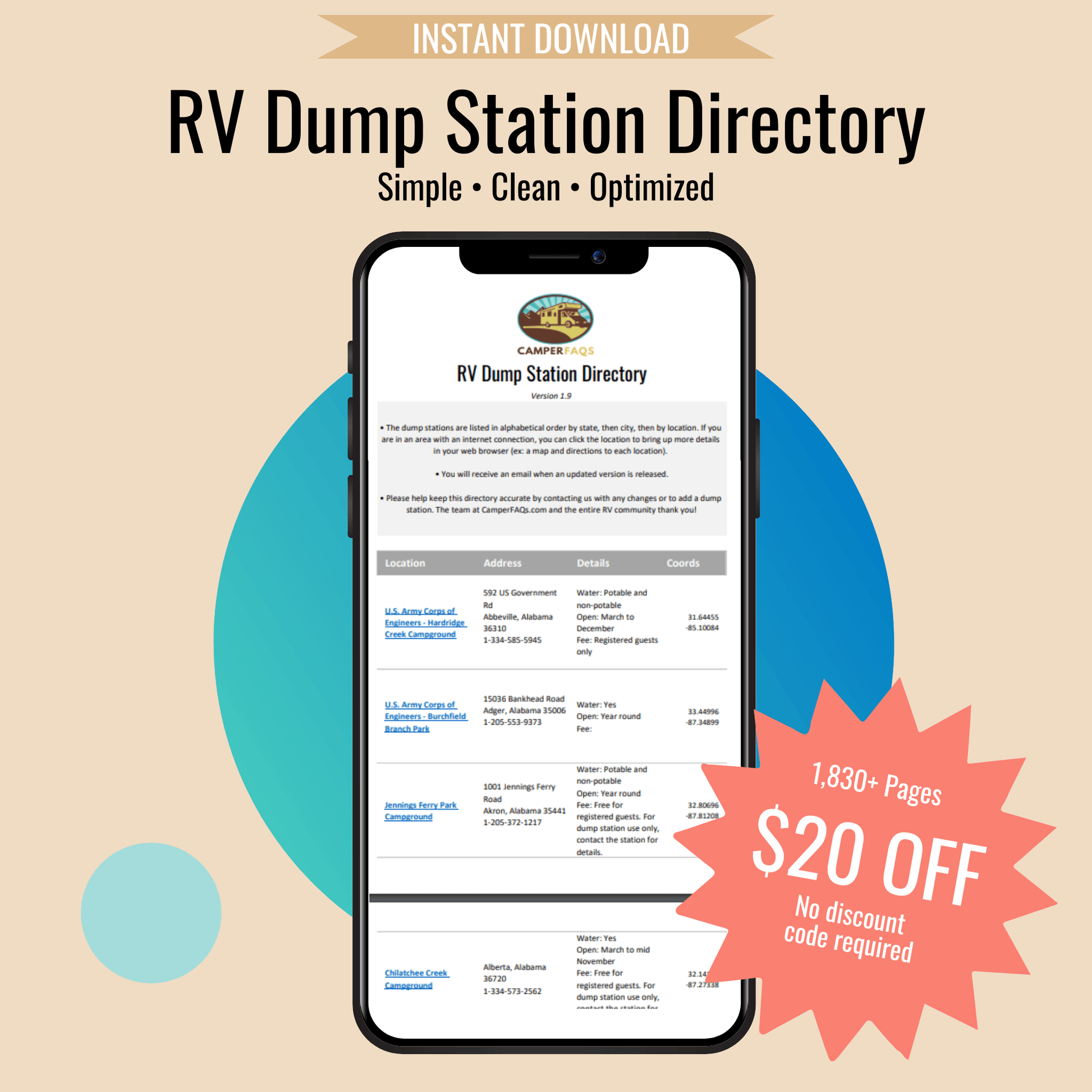 RV Dump Station Directory (Free Updates) - Camper FAQs