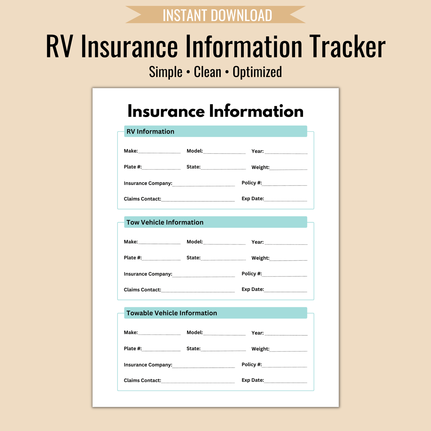 RV Insurance Information Tracker - Camper FAQs