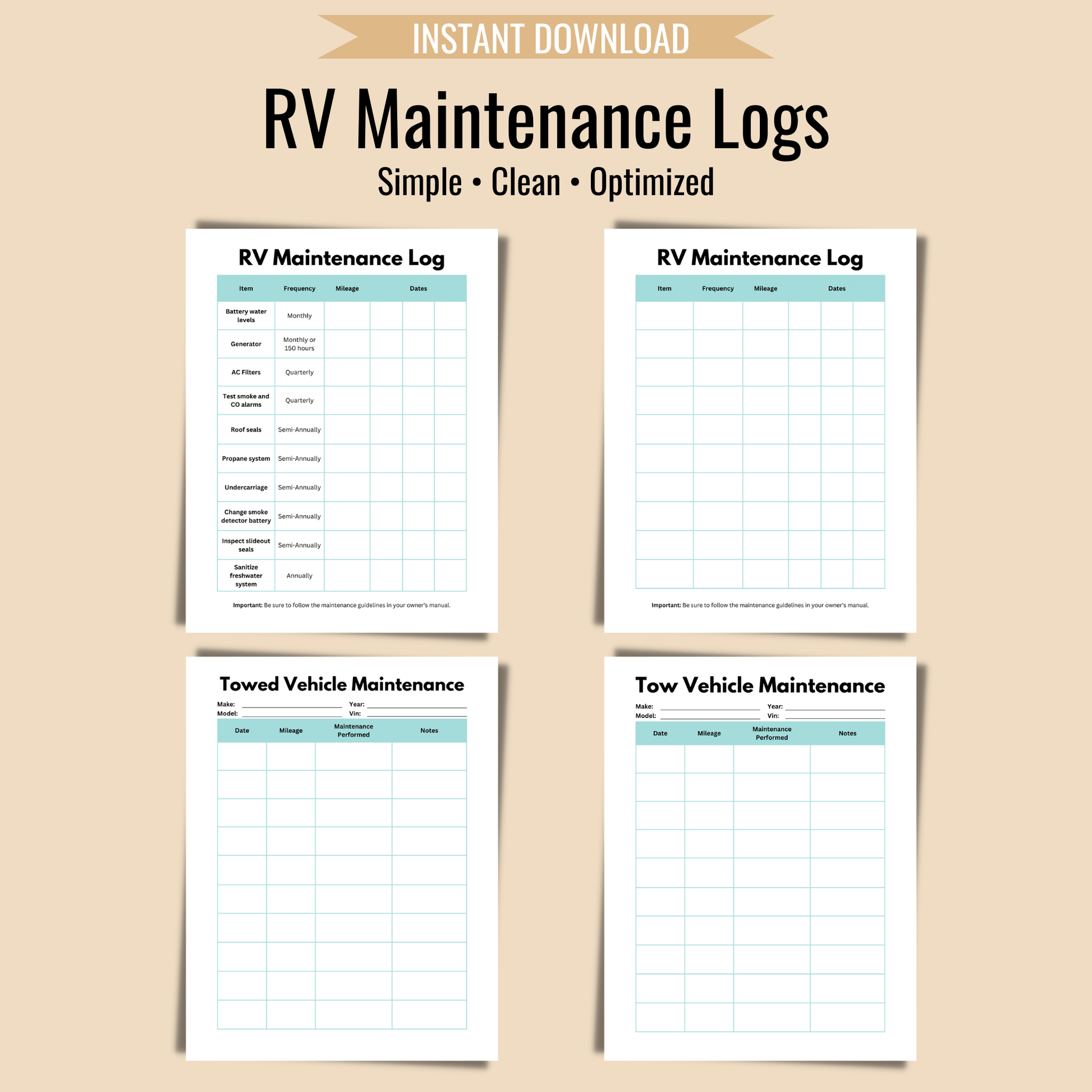 RV Maintenance Bundle - Camper FAQs