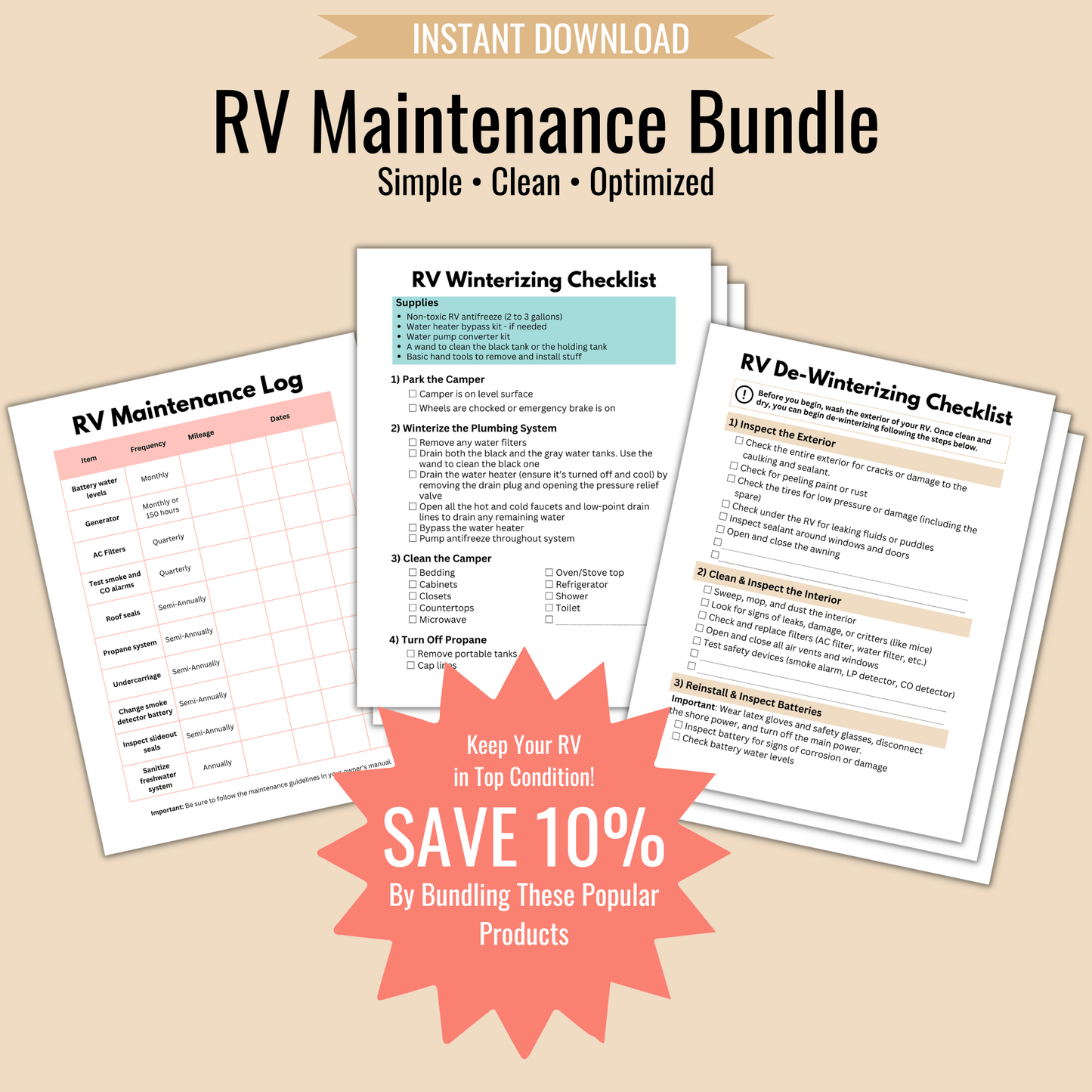 RV Maintenance Bundle - Camper FAQs