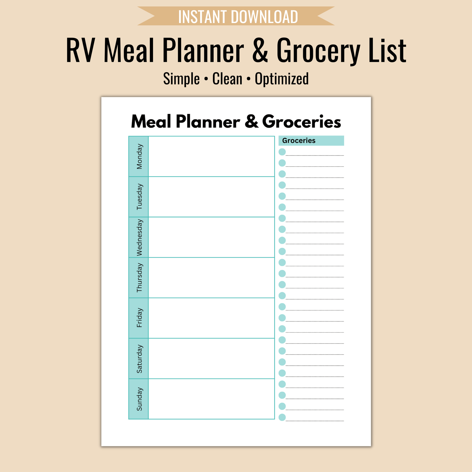 RV Meal Planner & Grocery List - Camper FAQs
