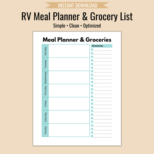 RV Meal Planner & Grocery List - Camper FAQs