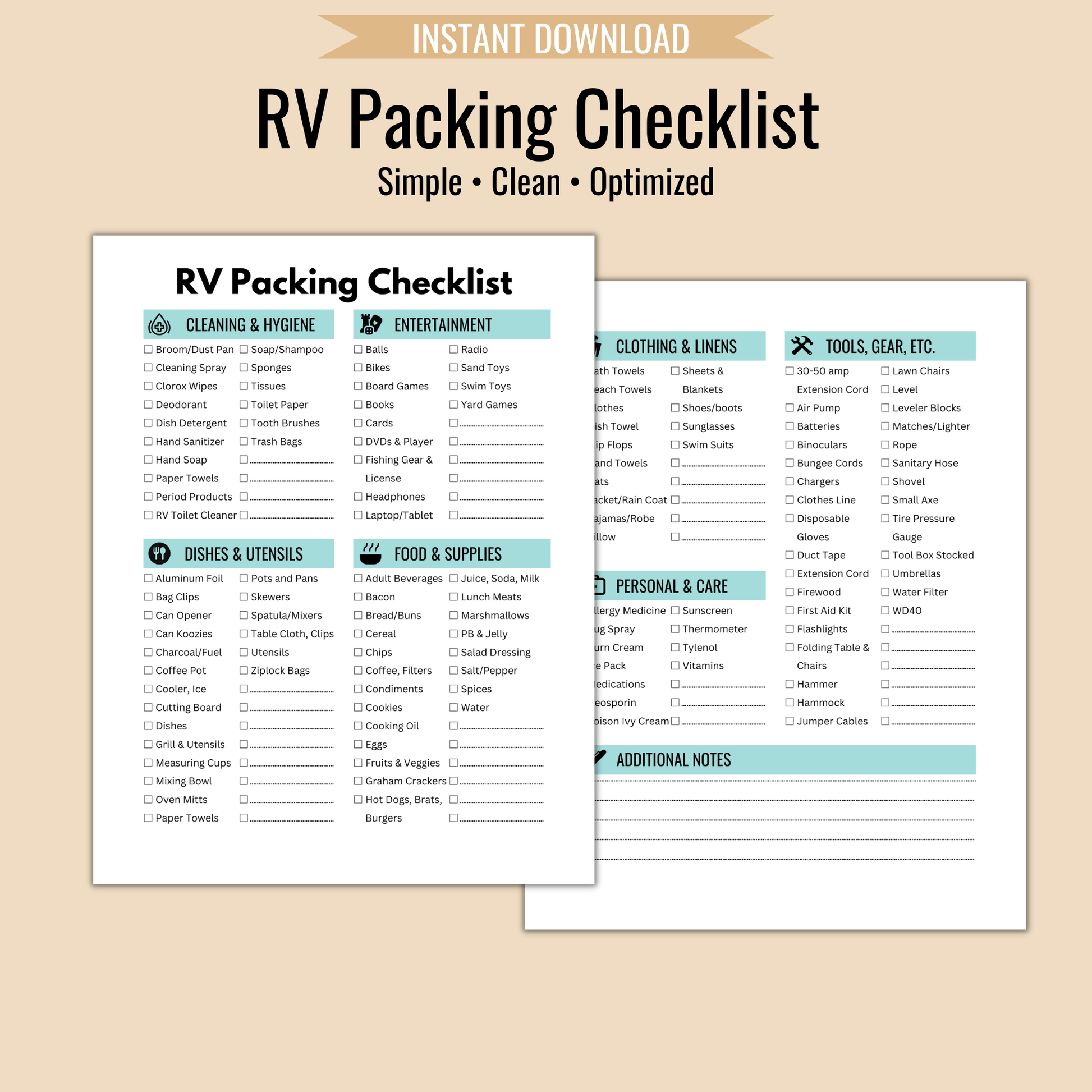 RV Packing Checklist (Download & Print) – Camper FAQs rv-packing-checklist-download-print-camper-faqs