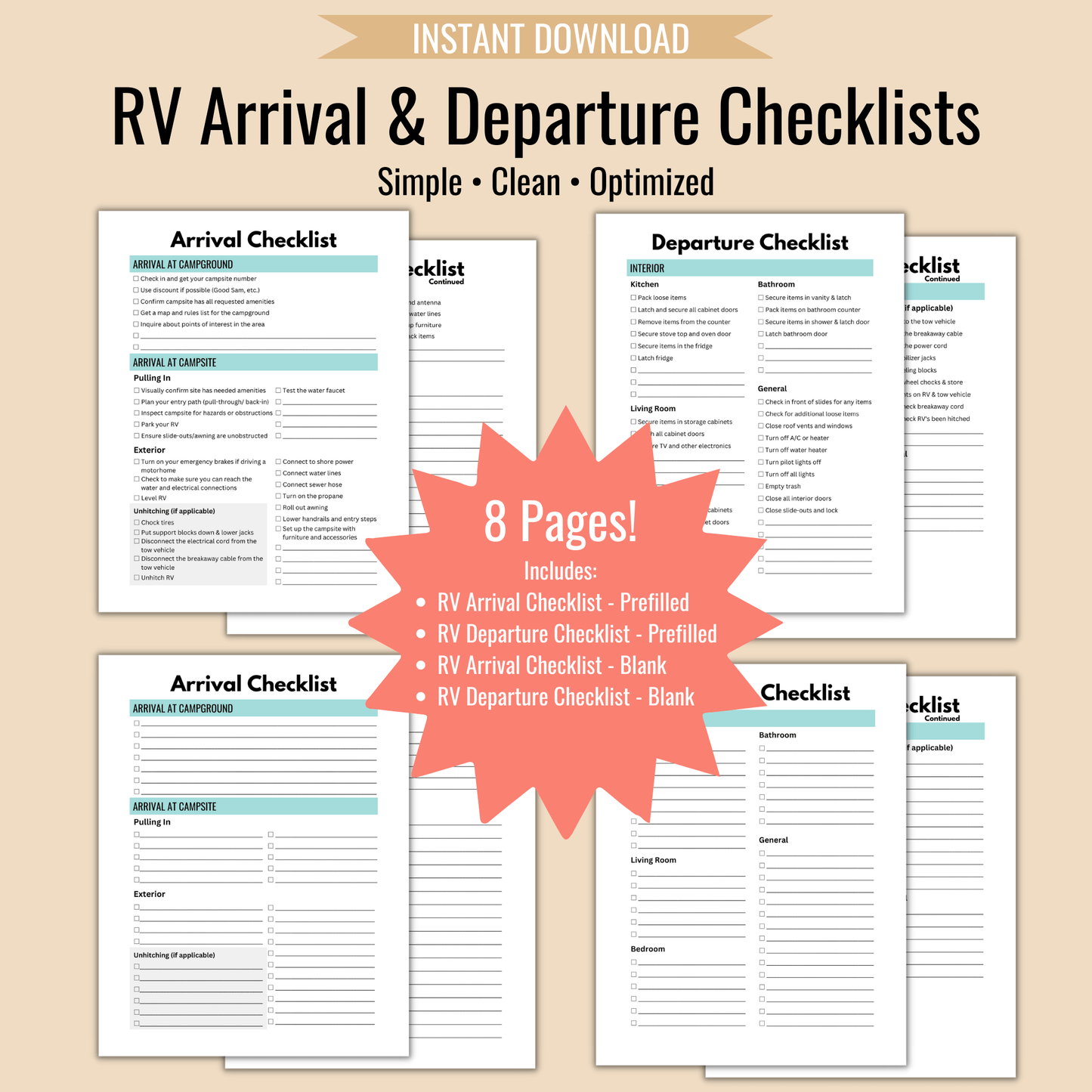 RV Trip Binder - Camper FAQs